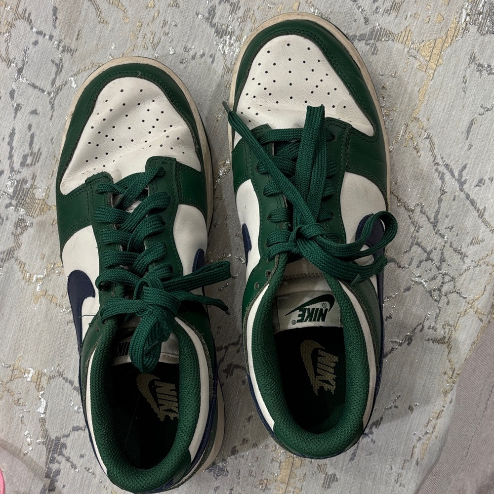 Nike Forest Green And Cream Sneakers